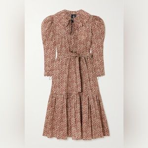Horror Vacui Elena Scalloped Floral Print Dress